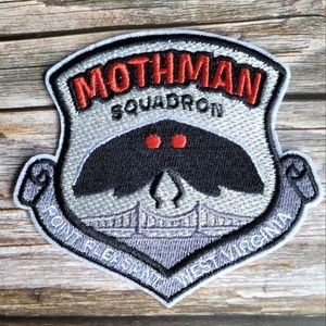 Mothman Squadron Cryptid Embroidered Iron on Patch